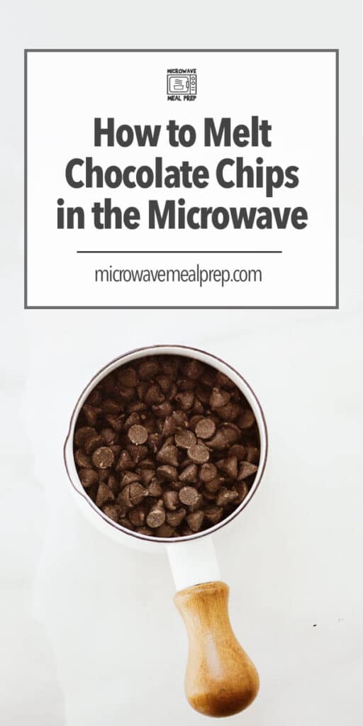 How to melt chocolate chips in microwave.