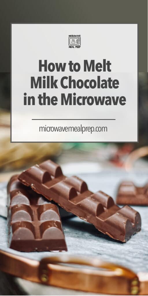 How to melt milk chocolate in microwave.