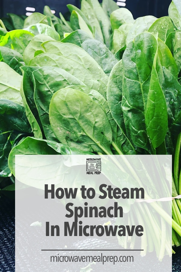 How to steam spinach in a microwave