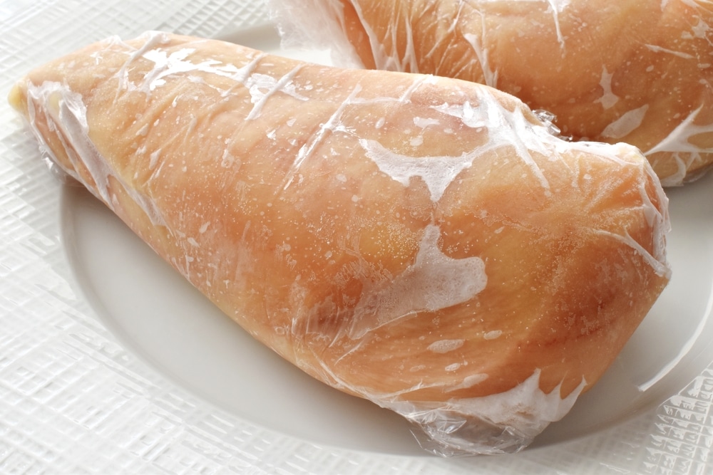How to defrost chicken breast in microwave.