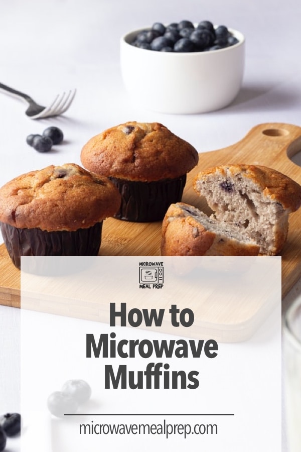 Blueberry muffins in microwave
