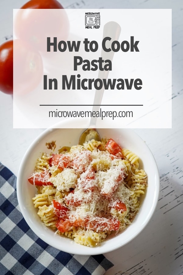 Cooked pasta in microwave