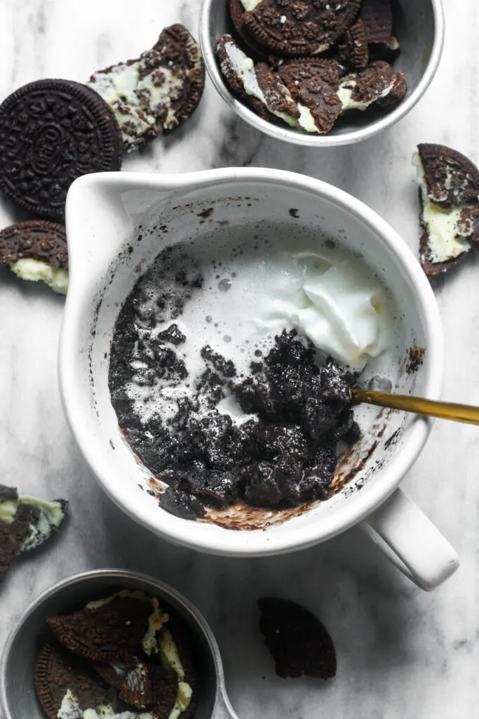 Oreo mug cake.